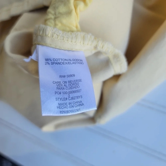 Copper Key Light Yellow Mini Skirt Super Stretchy Jeans Buttons Juniors sz 3 - Picture 10 of 10